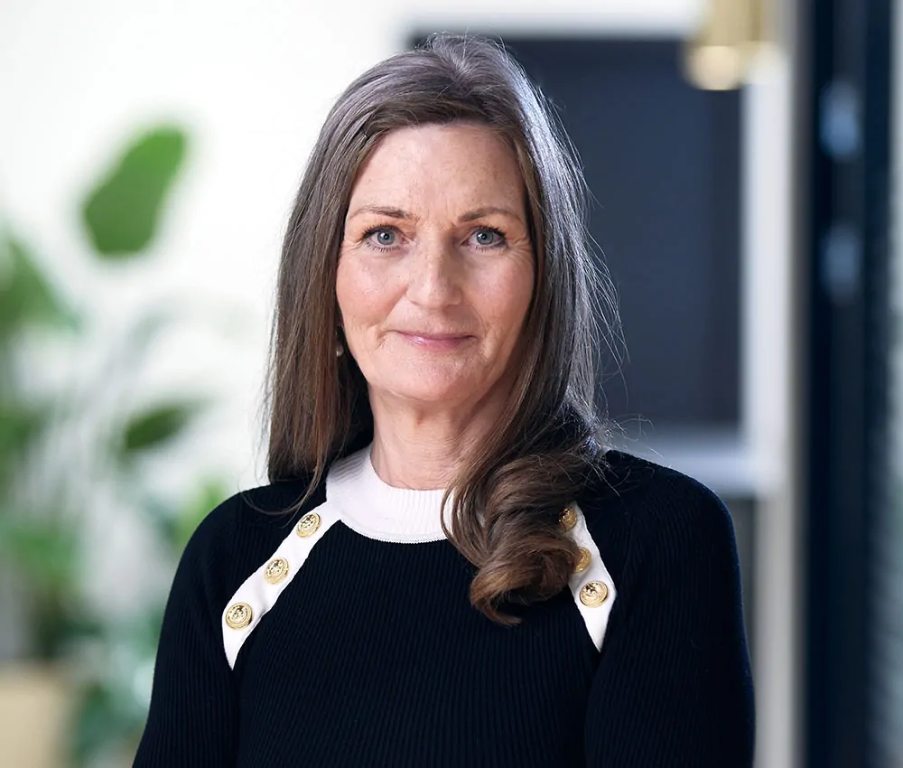 Inge Schaffner, receptionist hos Hansen Toft